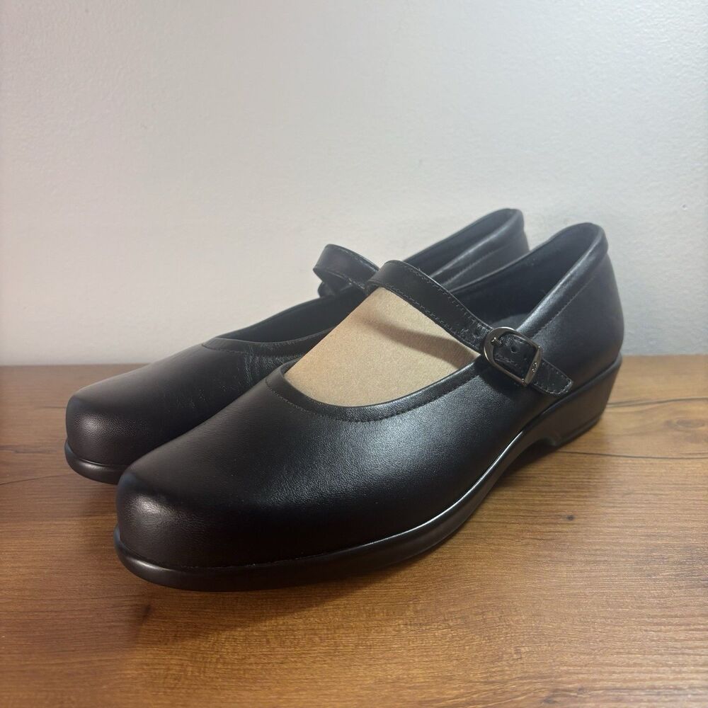 SAS Maria Mary Jane Leather Shoe 11 M Black Comfort Retro Tripad Made in USA